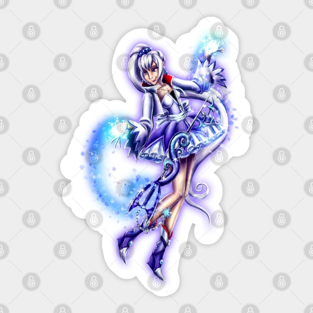 RWBY+Kingdom Hearts-Weiss Schnee Sticker by kaemcspadden@gmail.com